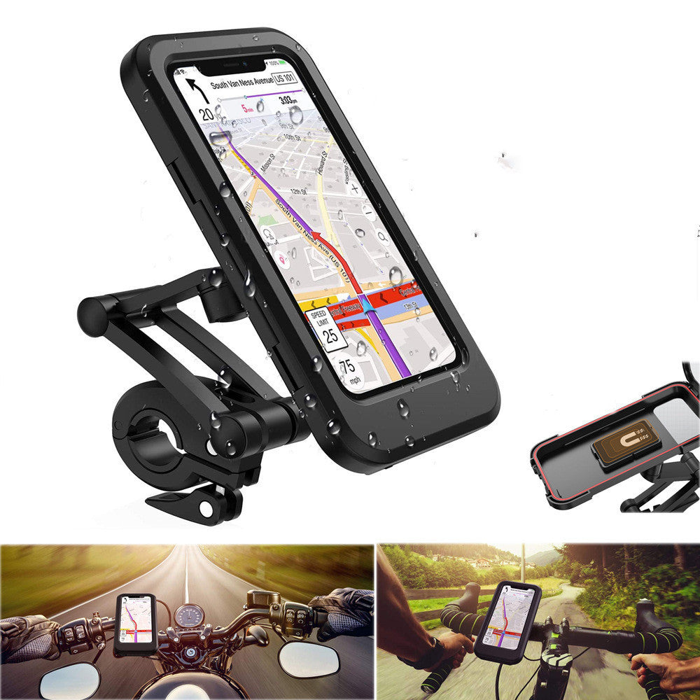 Adjustable Waterproof Bicycle Mobile Phone Holder Mount Universal Bike Motorcycle Handlebar Cell Phone Support Mount Bracket Bag