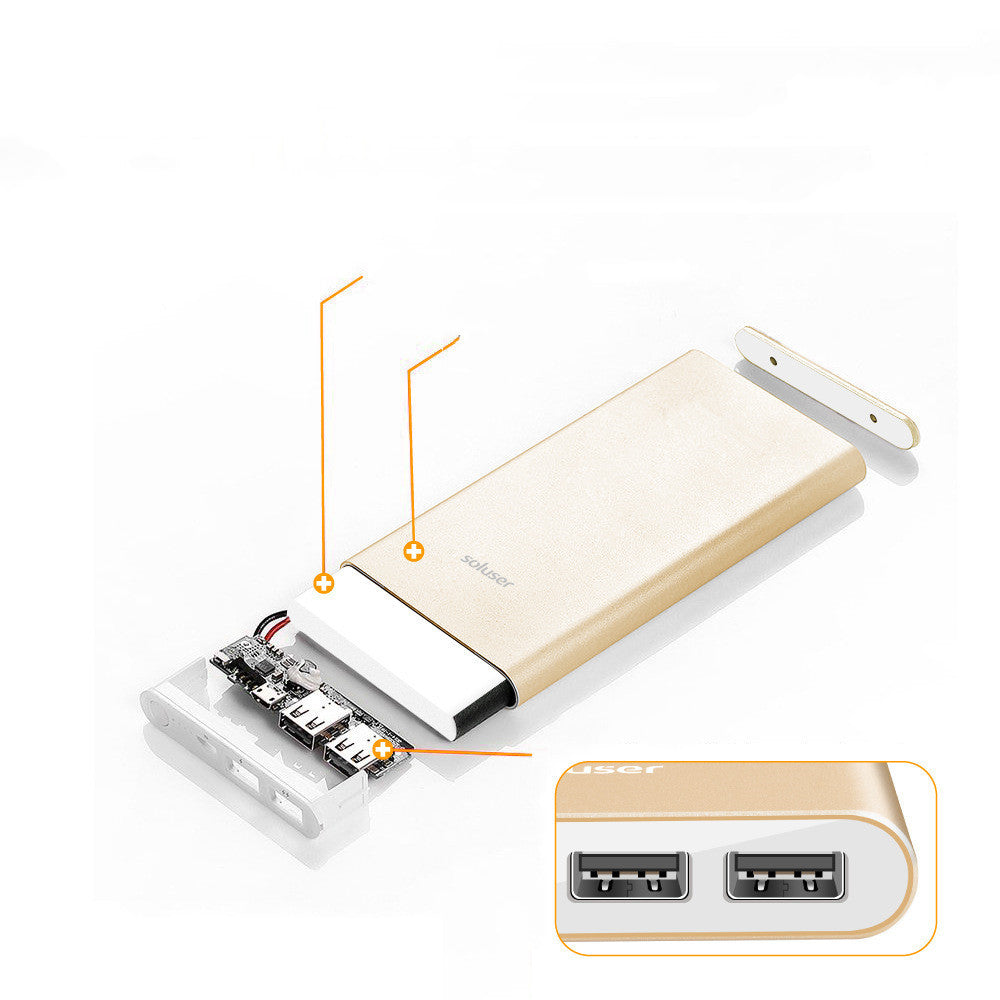 Power Bank 12000mAh Ultra-thin Aluminum Alloy Power Bank