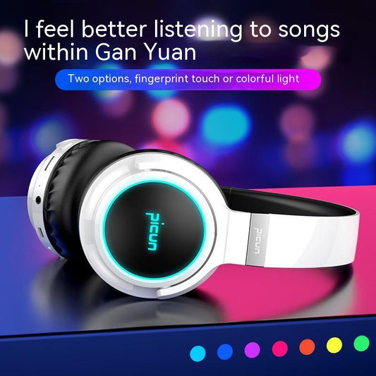 Bluetooth Earphones With Headworn Luminous Folding