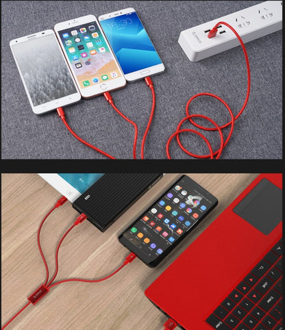 Three-in-one Data Cable Mobile Phone Universal Charging Cable